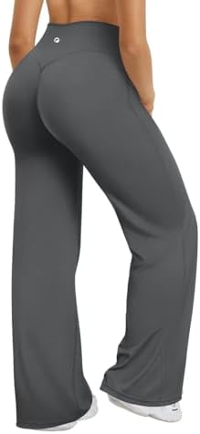 OQQ Women's Yoga Sport Stretch High Waist Casual Fitness Gym Straight Pants for Women