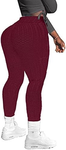 Memoryee Women's Anti-Cellulite Push Up Butt Lift Elastic High Waist Leggings Large Size Sports Yoga Pants