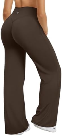 OQQ Women's Yoga Sport Stretch High Waist Casual Fitness Gym Straight Pants for Women