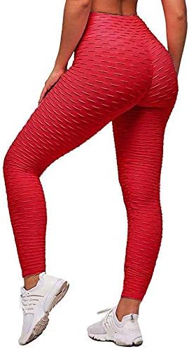 Memoryee Women's Anti-Cellulite Push Up Butt Lift Elastic High Waist Leggings Large Size Sports Yoga Pants