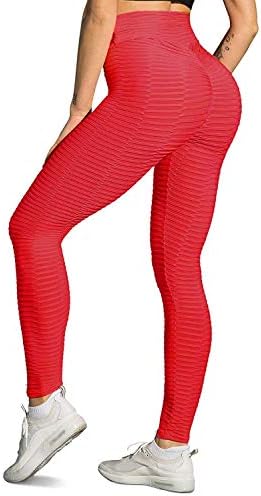 Memoryee Women's Anti-Cellulite Push Up Butt Lift Elastic High Waist Leggings Large Size Sports Yoga Pants