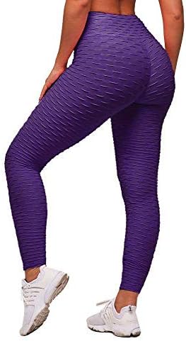 Memoryee Women's Anti-Cellulite Push Up Butt Lift Elastic High Waist Leggings Large Size Sports Yoga Pants