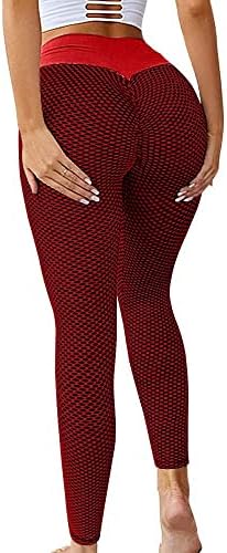 Memoryee Women's Anti-Cellulite Push Up Butt Lift Elastic High Waist Leggings Large Size Sports Yoga Pants