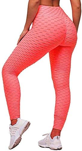Memoryee Women's Anti-Cellulite Push Up Butt Lift Elastic High Waist Leggings Large Size Sports Yoga Pants