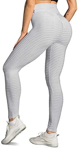 Memoryee Women's Anti-Cellulite Push Up Butt Lift Elastic High Waist Leggings Large Size Sports Yoga Pants