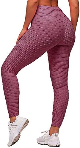 Memoryee Women's Anti-Cellulite Push Up Butt Lift Elastic High Waist Leggings Large Size Sports Yoga Pants
