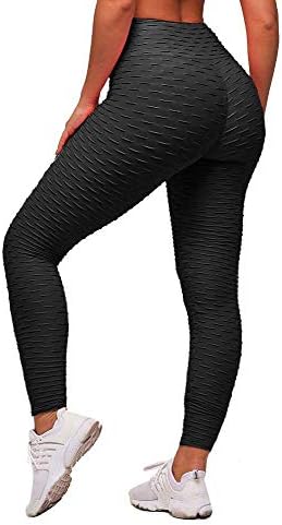 Memoryee Women's Anti-Cellulite Push Up Butt Lift Elastic High Waist Leggings Large Size Sports Yoga Pants