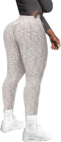 Memoryee Women's Anti-Cellulite Push Up Butt Lift Elastic High Waist Leggings Large Size Sports Yoga Pants