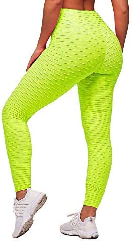 Memoryee Women's Anti-Cellulite Push Up Butt Lift Elastic High Waist Leggings Large Size Sports Yoga Pants