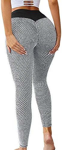 Memoryee Women's Anti-Cellulite Push Up Butt Lift Elastic High Waist Leggings Large Size Sports Yoga Pants